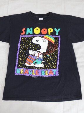Vintage Snoopy Beagle Beat Reggae Shirt Tee Adult Medium Single Stitch